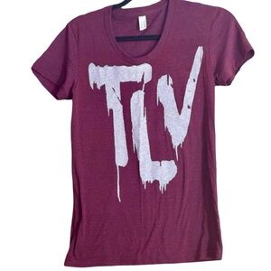 American Apparel Women’s Concert T-Shirt Purple Heather Sz Lg